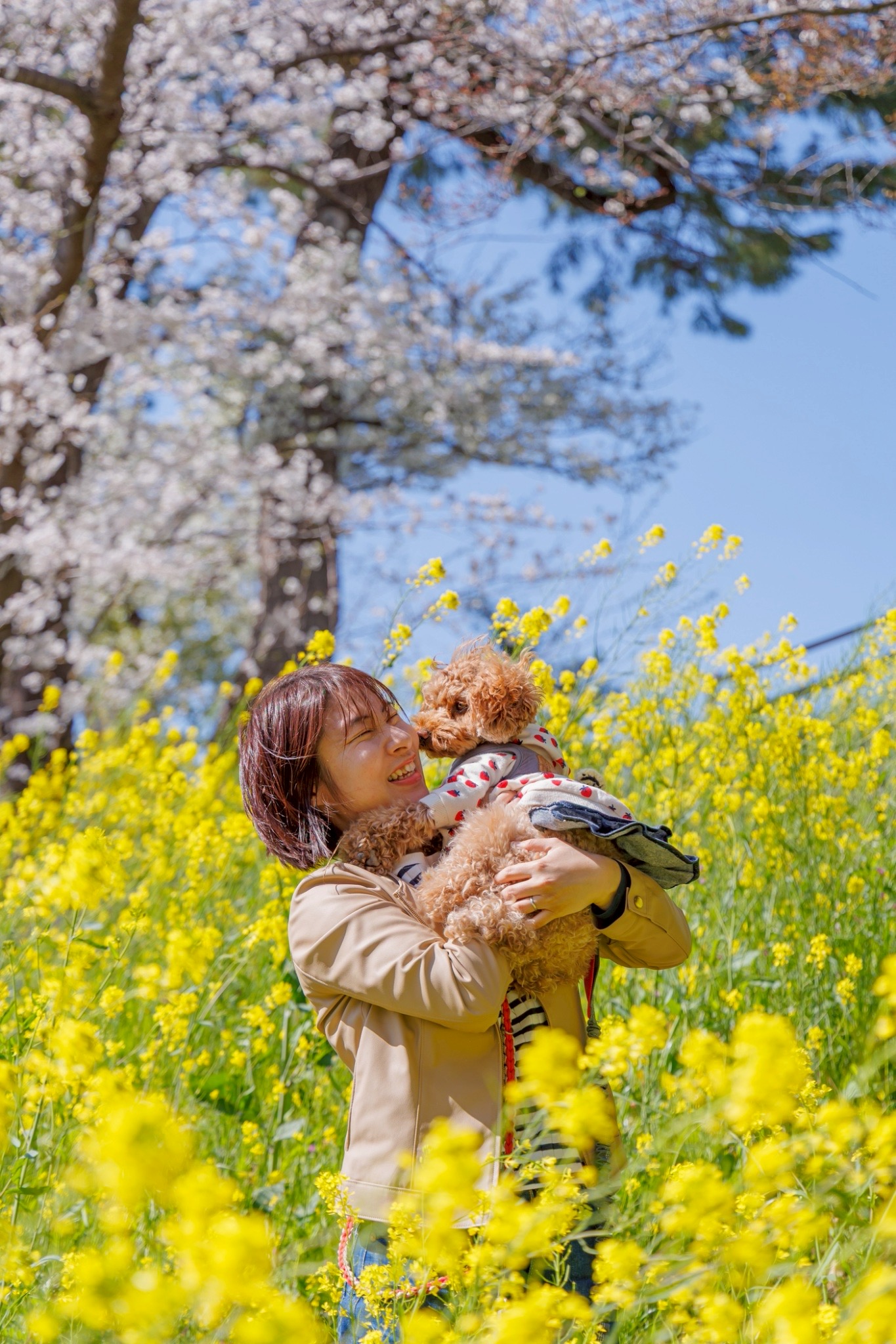 飼い主との2ショット